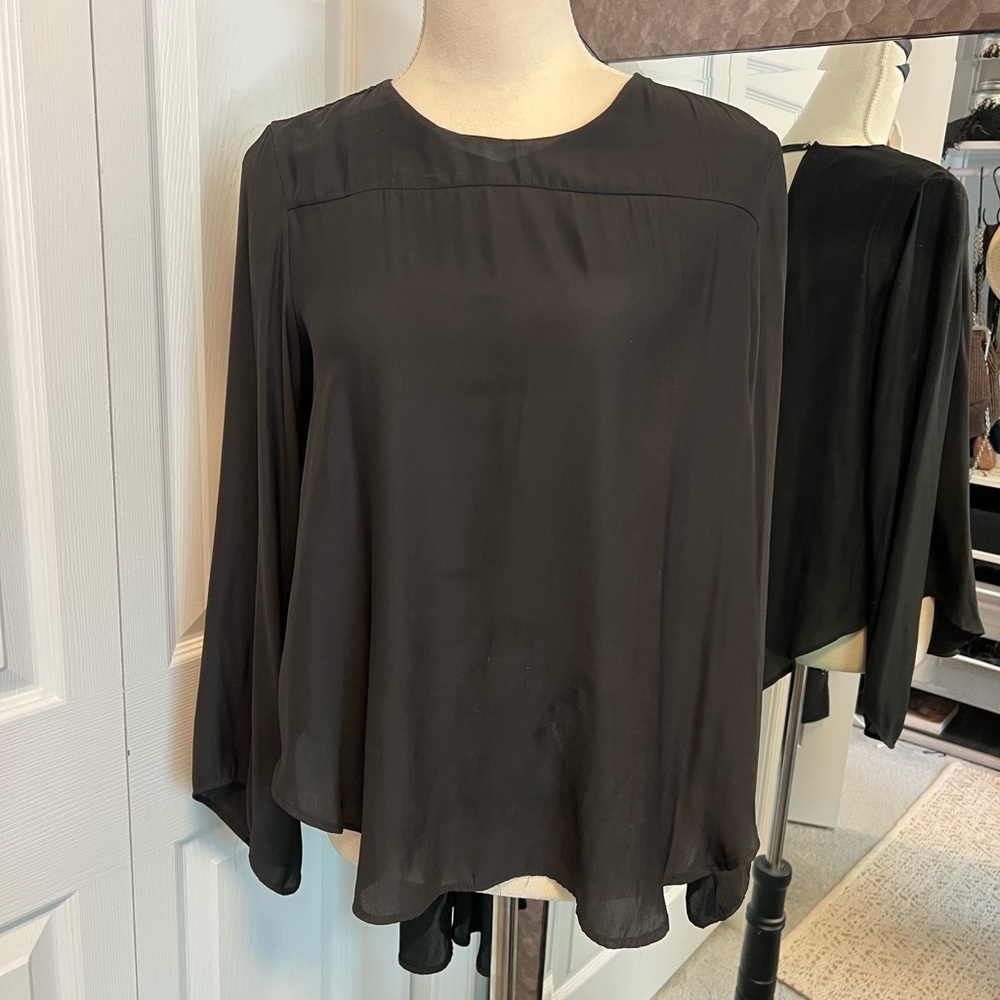 Zara Black Boxy Relaxed Blouse